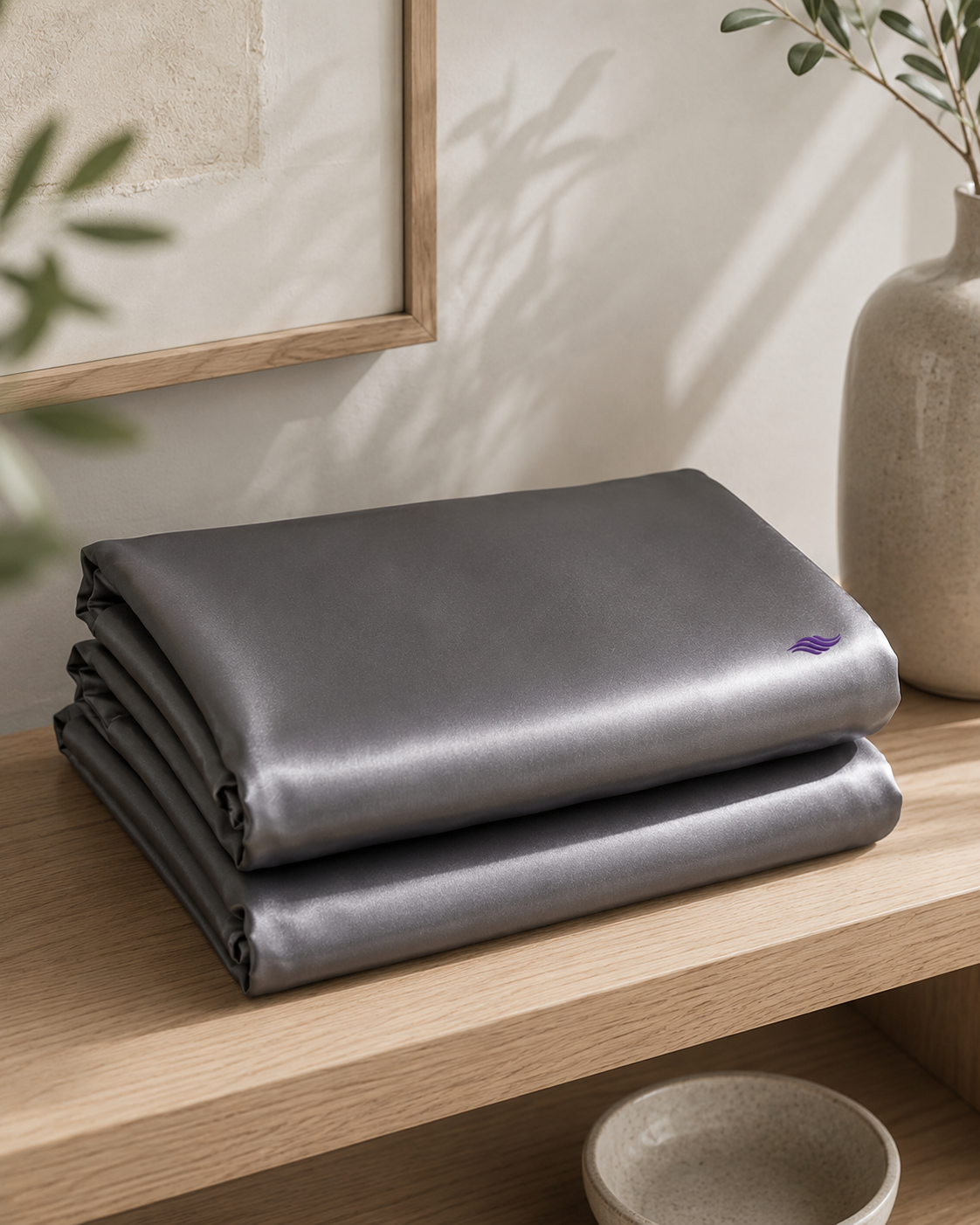 Pewter Gray - VellaMore’s Bespoke Pure Silk Pillowcase