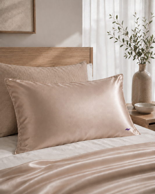 Taupe Blush - VellaMore’s Bespoke Pure Silk Pillowcase