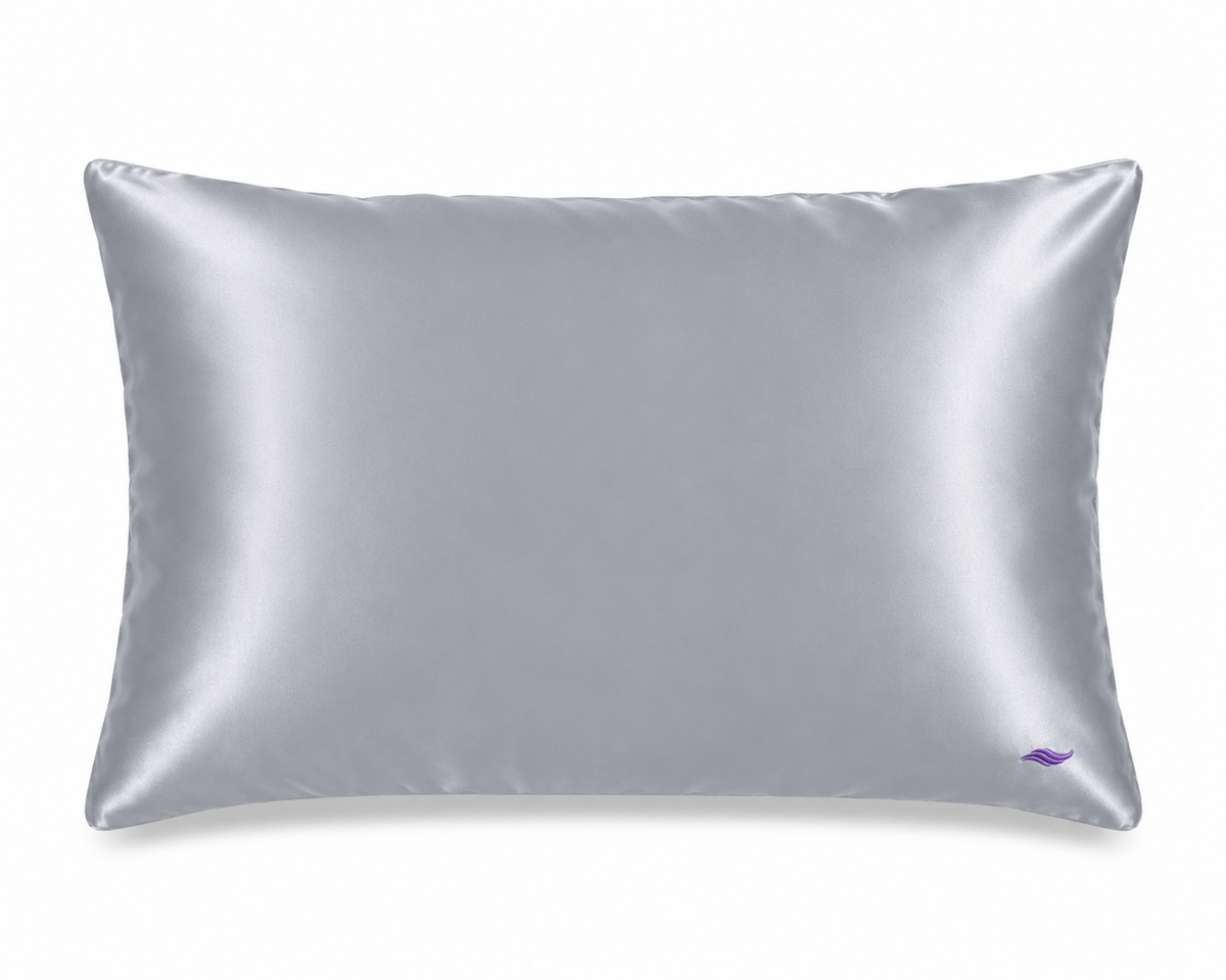 Silver Satin - VellaMore’s Bespoke Pure Silk Pillowcase