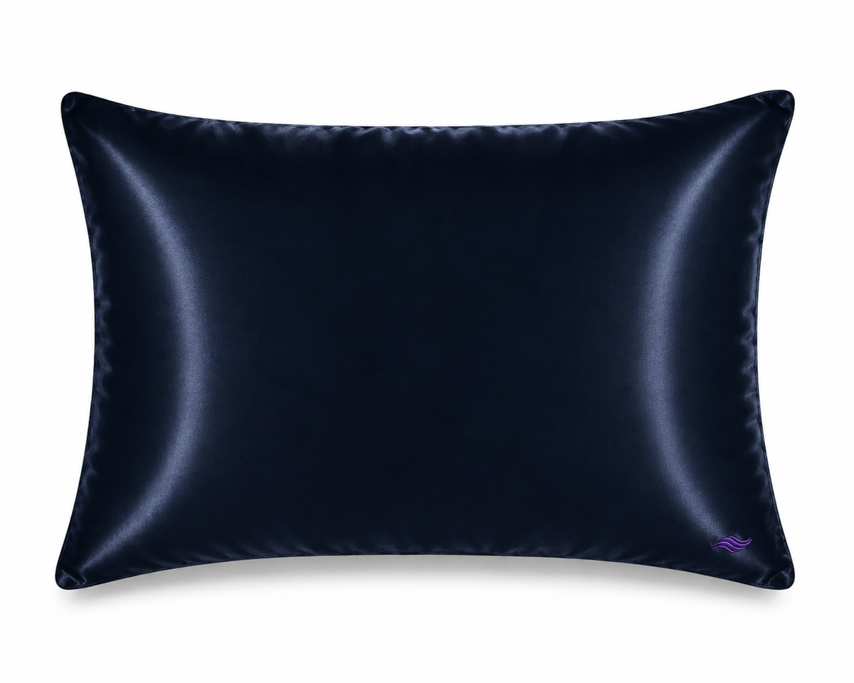 Obsidian Navy - VellaMore’s Bespoke Pure Silk Pillowcase