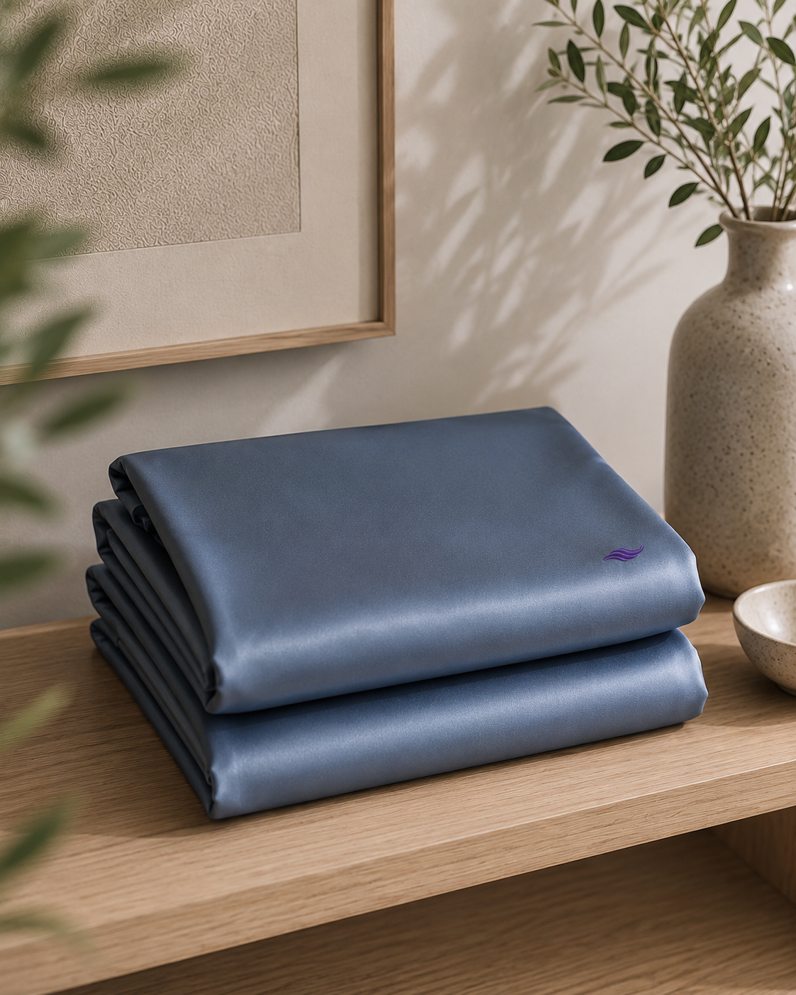 Slate Blue - VellaMore’s Bespoke Pure Silk Pillowcase