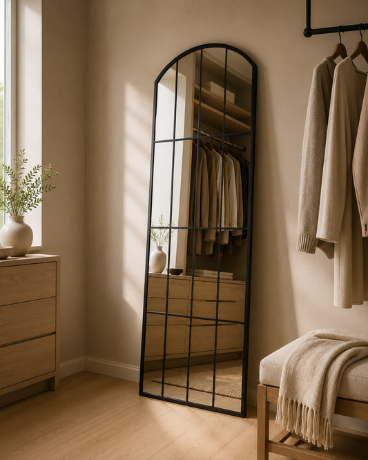 Luxe Cast Iron Frame Wall Mirror