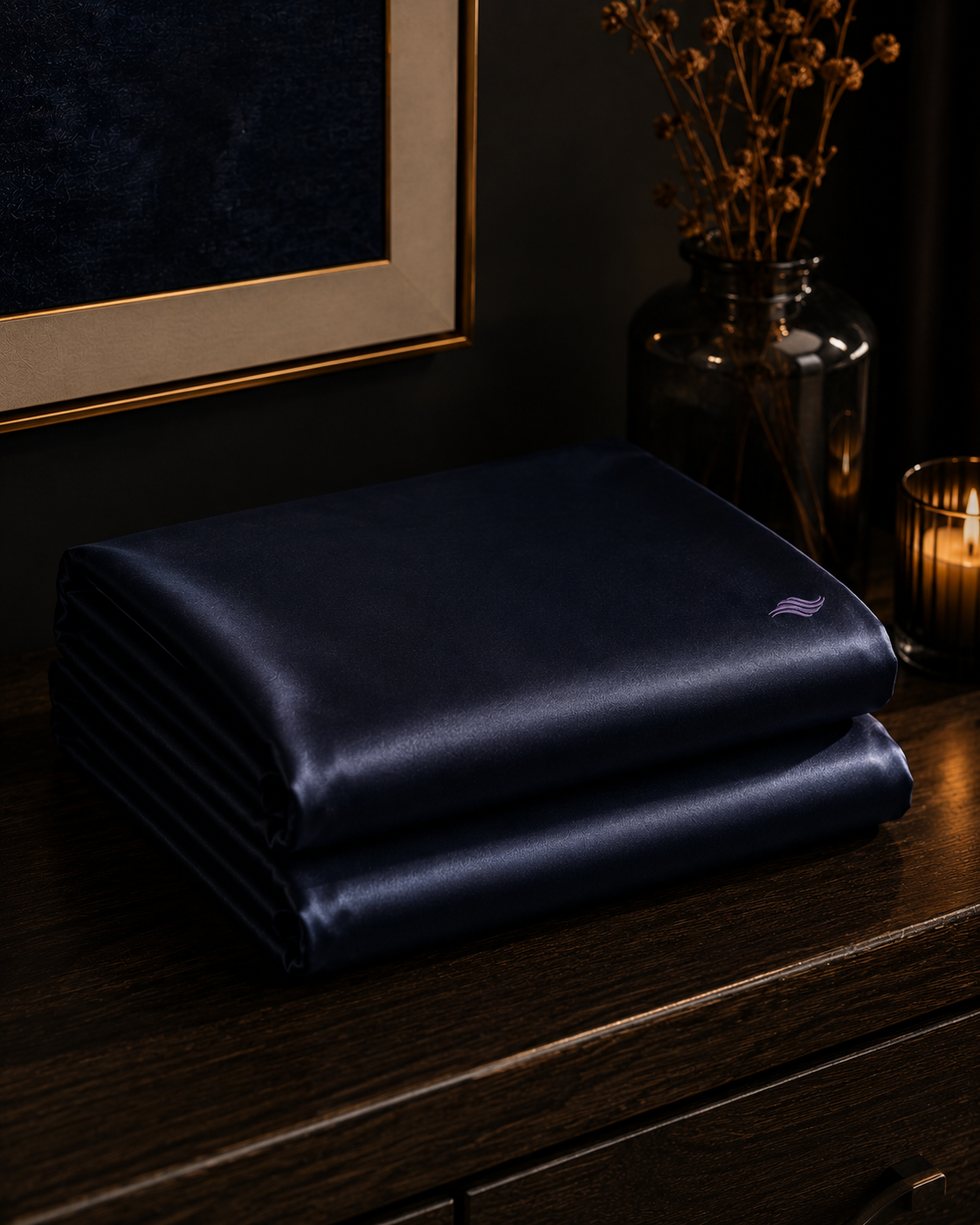 Obsidian Navy - VellaMore’s Bespoke Pure Silk Pillowcase