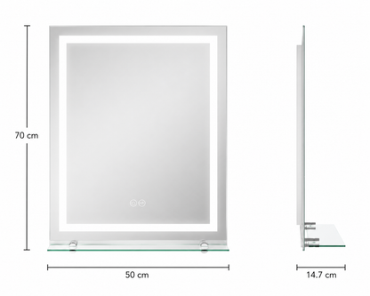 Dimmable Defog LED Vanity Mirror