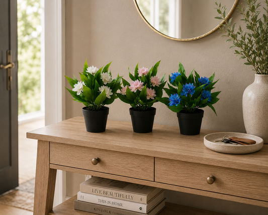 3-Pack Artificial Faux Freesia Plants