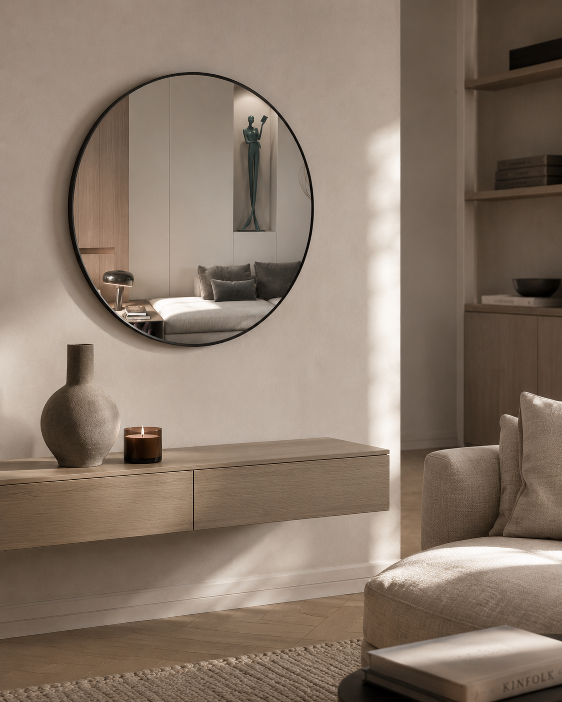 Black Halo Wall Mirror