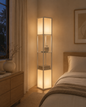 Modern Shelf Lamp with Dual Lighting - Light Grey