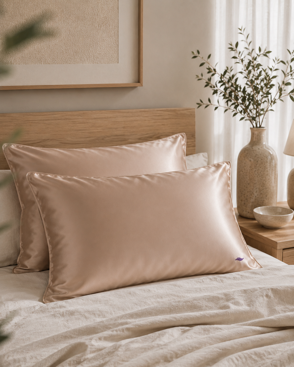 Taupe Blush - VellaMore’s Bespoke Pure Silk Pillowcase