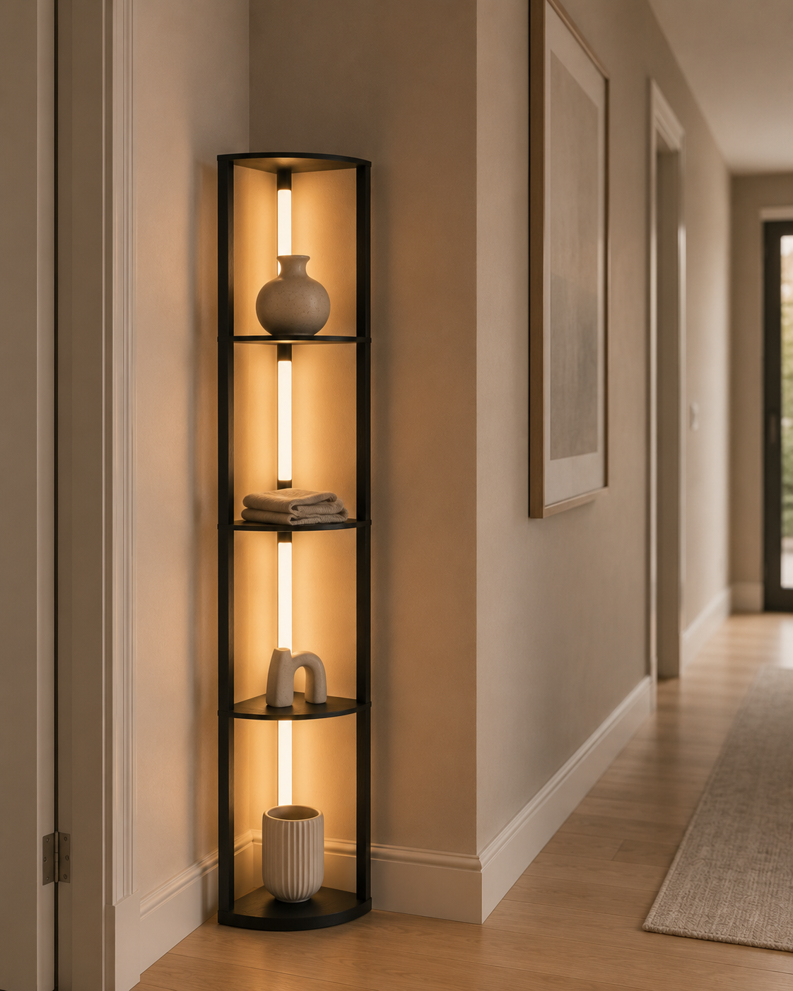 Modern Dimmable Corner LED Lamp