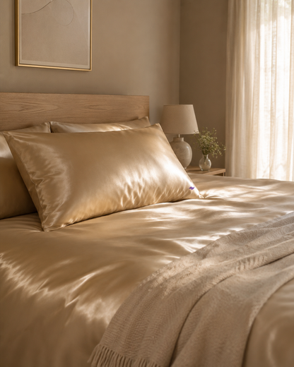 Champagne Gold - VellaMore’s Bespoke Pure Silk Pillowcase