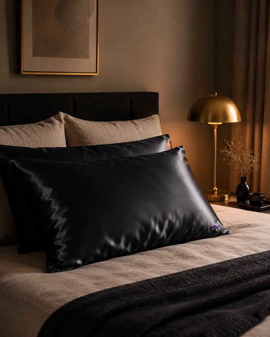 Charcoal / Near-Black - VellaMore’s Bespoke Pure Silk Pillowcase