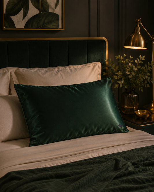 Emerald Hunter - VellaMore’s Bespoke Pure Silk Pillowcase