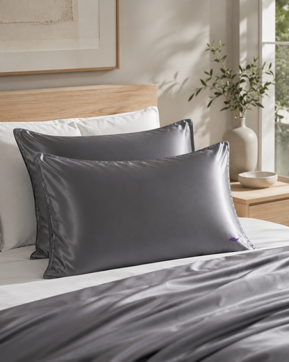 Pewter Gray - VellaMore’s Bespoke Pure Silk Pillowcase
