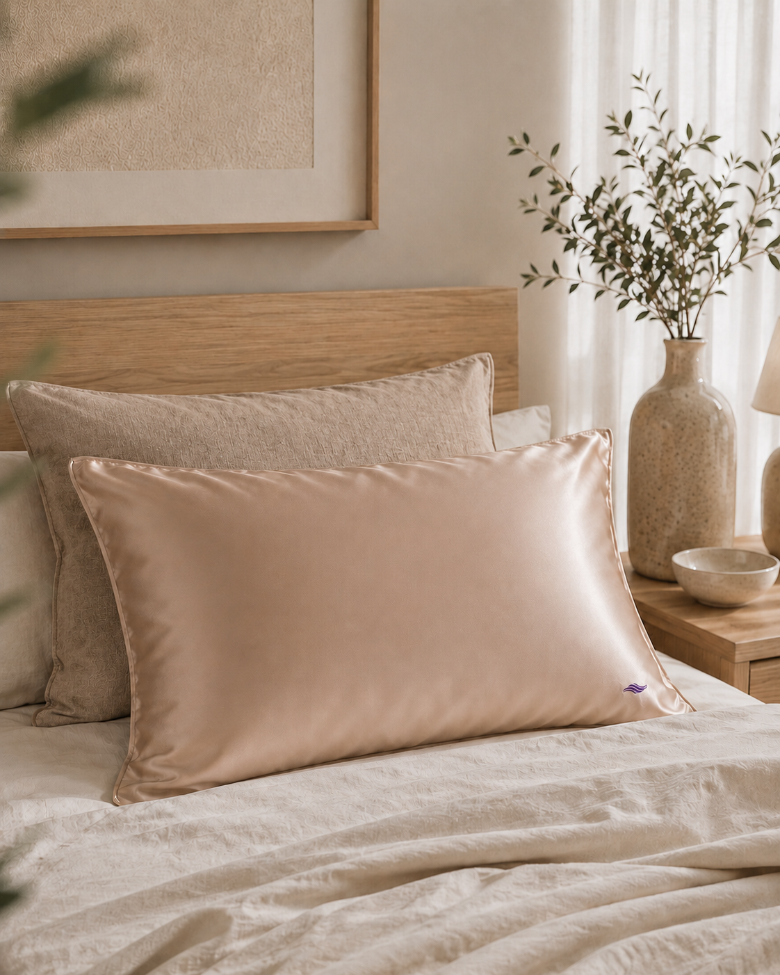 Taupe Blush - VellaMore’s Bespoke Pure Silk Pillowcase