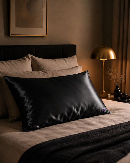 Charcoal / Near-Black - VellaMore’s Bespoke Pure Silk Pillowcase