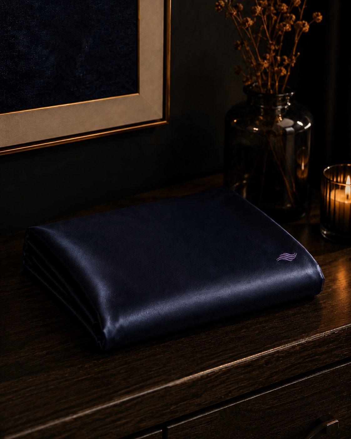 Obsidian Navy - VellaMore’s Bespoke Pure Silk Pillowcase