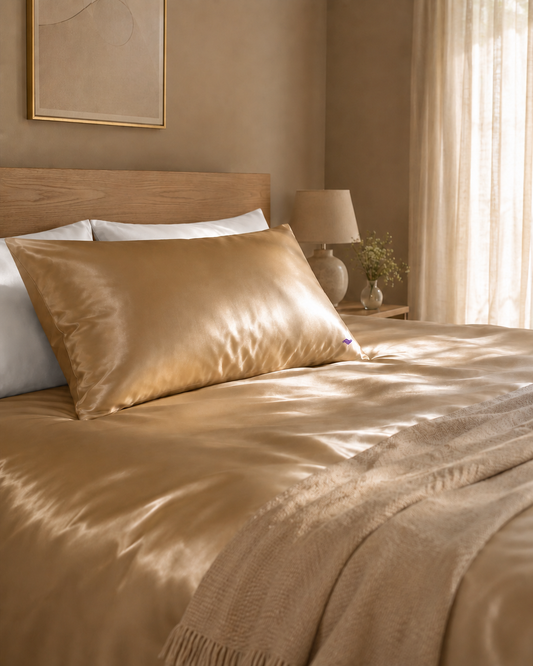 Champagne Gold - VellaMore’s Bespoke Pure Silk Pillowcase