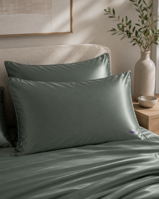 Sage/Eucalyptus - VellaMore’s Bespoke Pure Silk Pillowcase