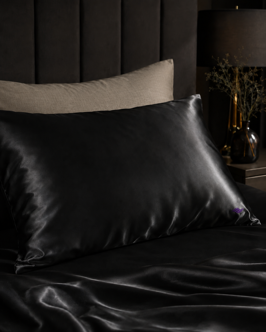 Charcoal / Near-Black - VellaMore’s Bespoke Pure Silk Pillowcase