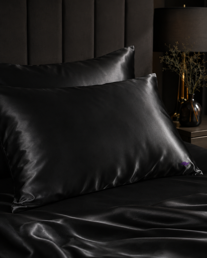 Charcoal / Near-Black - VellaMore’s Bespoke Pure Silk Pillowcase