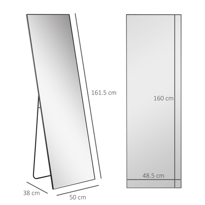 Black Slimline Full‑Length Mirror