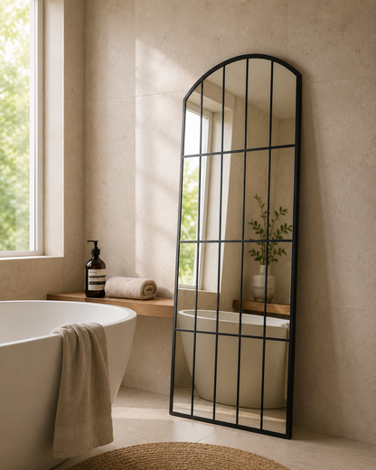 Luxe Cast Iron Frame Wall Mirror
