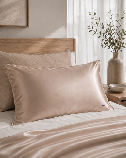 Taupe Blush - VellaMore’s Bespoke Pure Silk Pillowcase