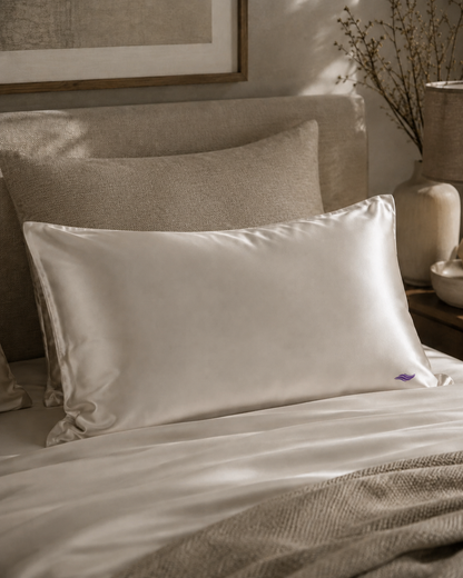 Oyster Shell - VellaMore’s Bespoke Pure Silk Pillowcase