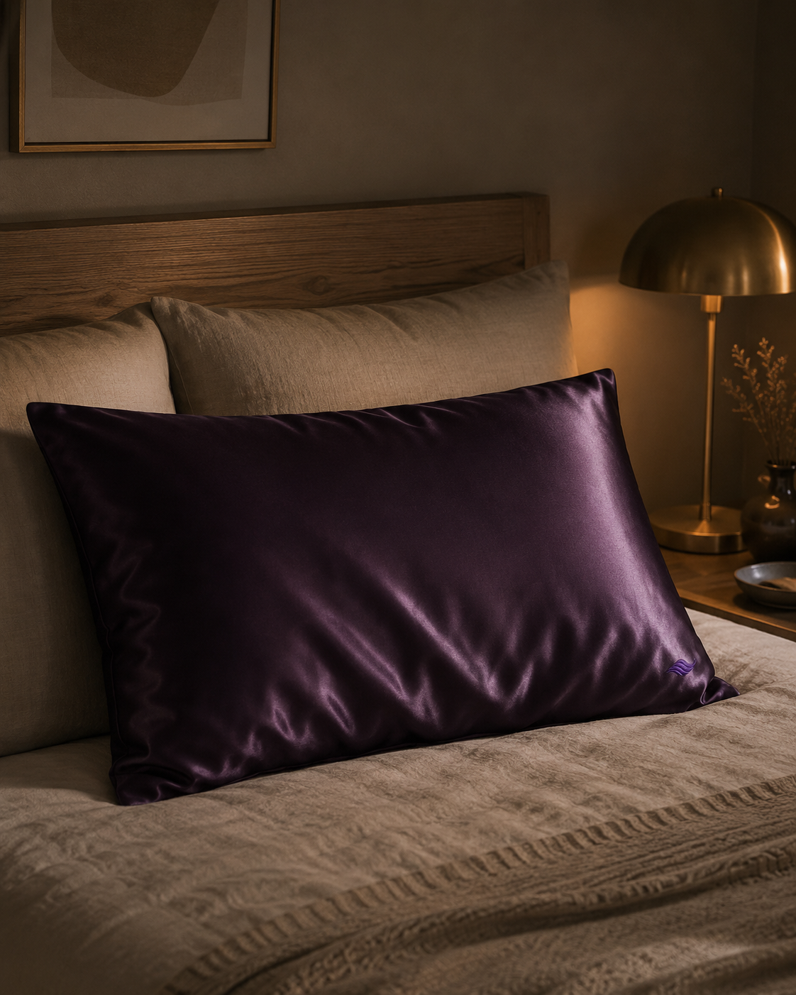 Dark Plum / Aubergine - VellaMore’s Bespoke Pure Silk Pillowcase