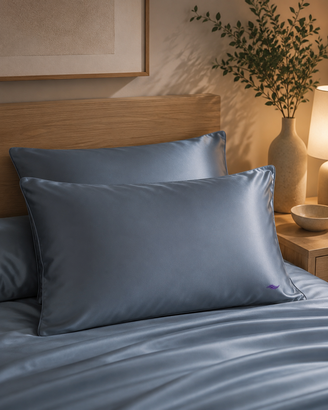 Slate Blue - VellaMore’s Bespoke Pure Silk Pillowcase