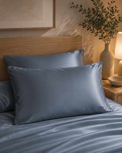 Slate Blue - VellaMore’s Bespoke Pure Silk Pillowcase