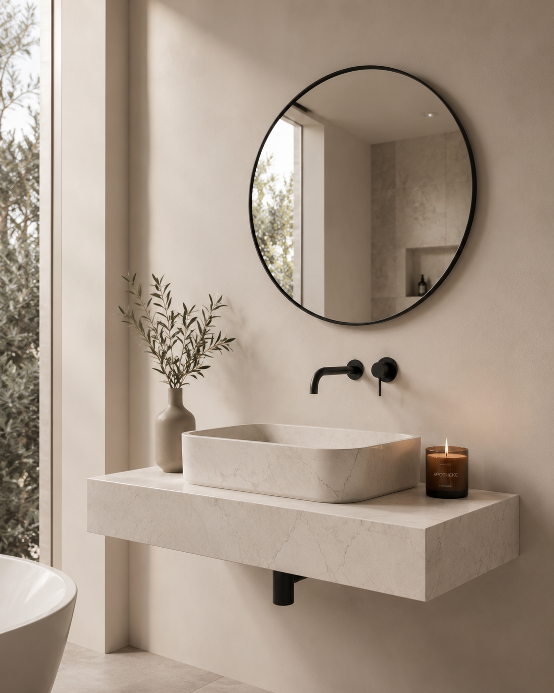 Black Halo Wall Mirror