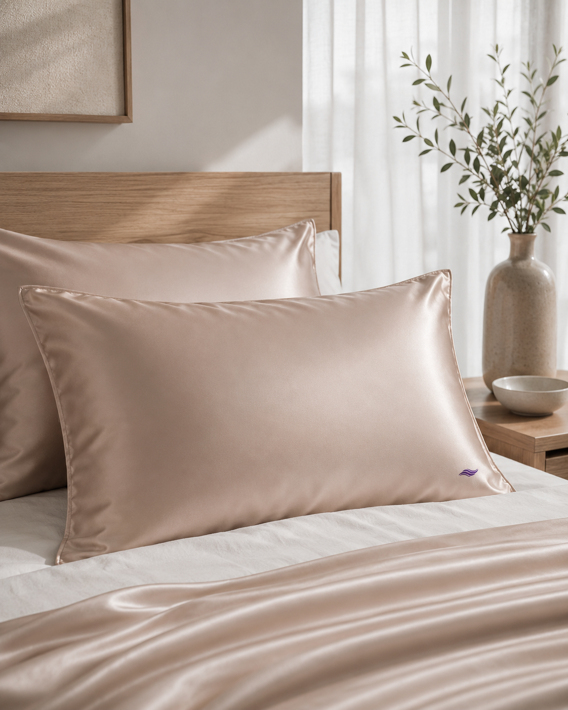 Taupe Blush - VellaMore’s Bespoke Pure Silk Pillowcase