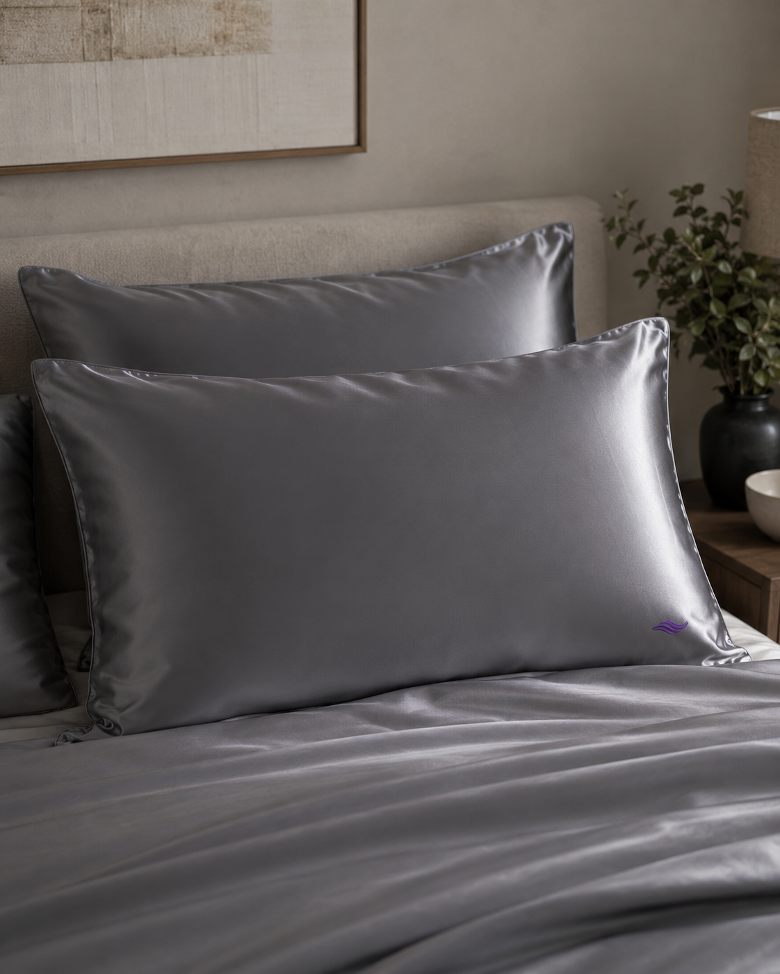 Pewter Gray - VellaMore’s Bespoke Pure Silk Pillowcase