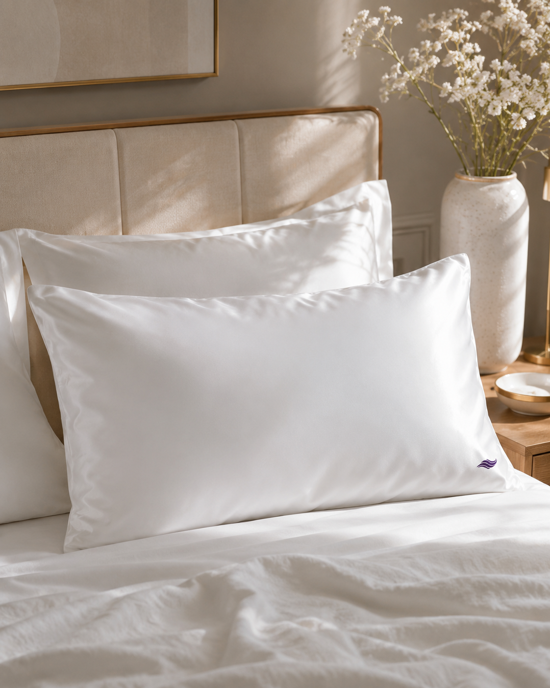 Frost White / Ice - VellaMore’s Bespoke Pure Silk Pillowcase