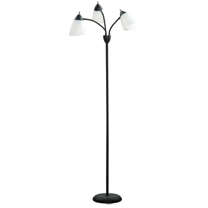 3‑Light Adjustable Arc Lamp - Black
