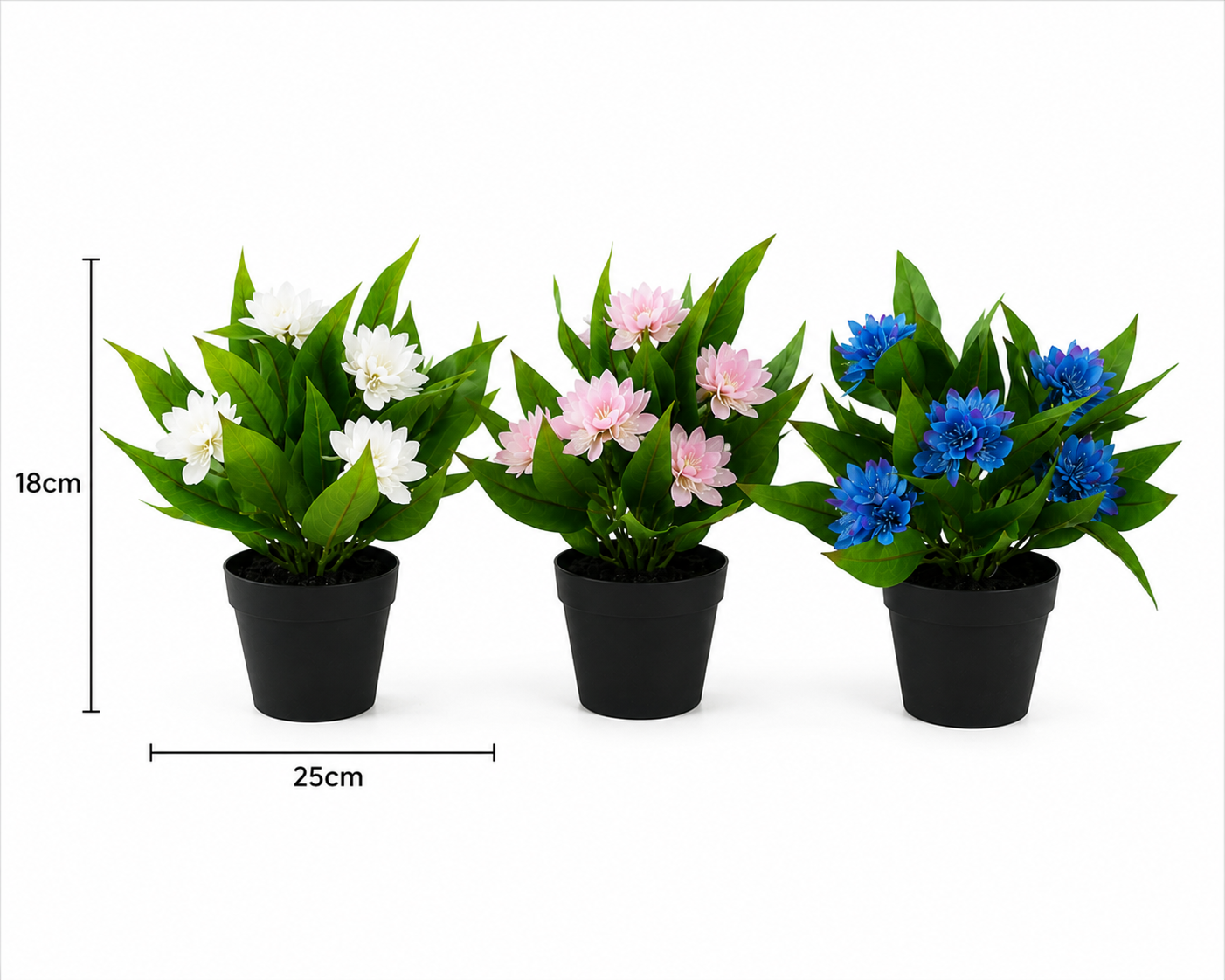 3-Pack Artificial Faux Freesia Plants