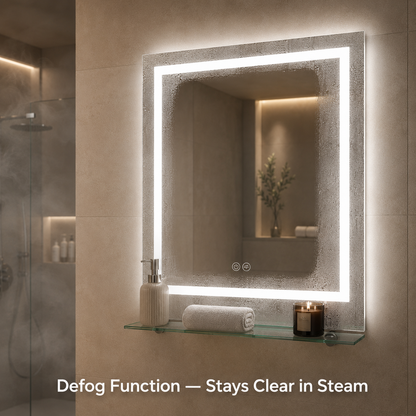 Dimmable Defog LED Vanity Mirror