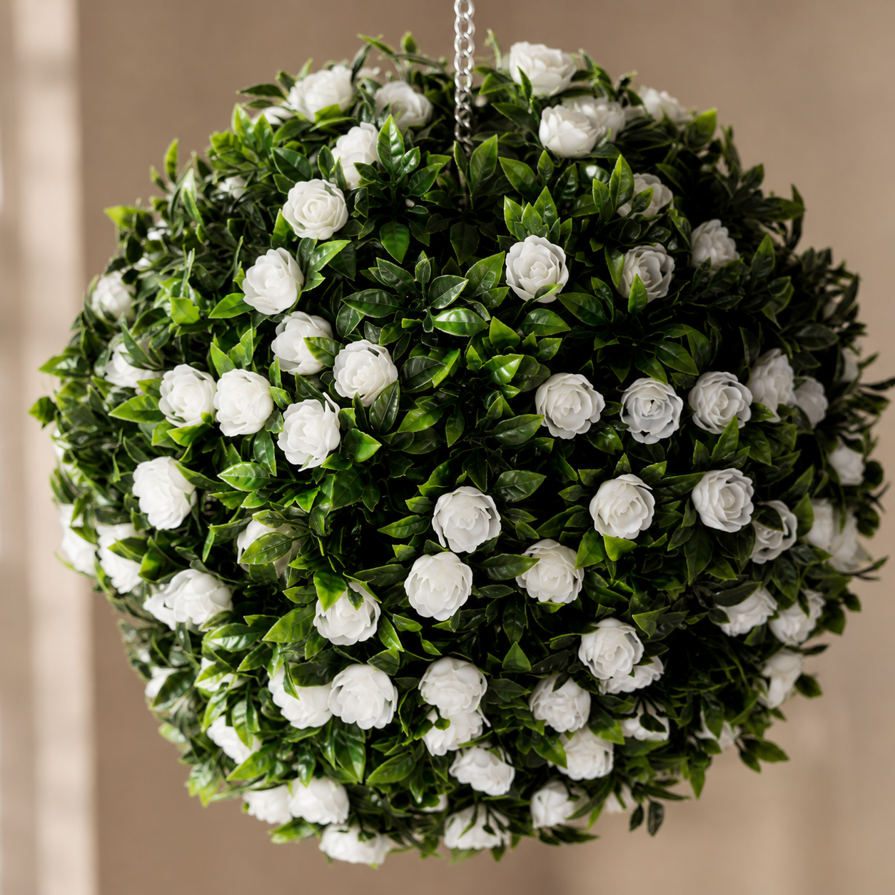 Artificial Topiary Rose Balls - Set of 2