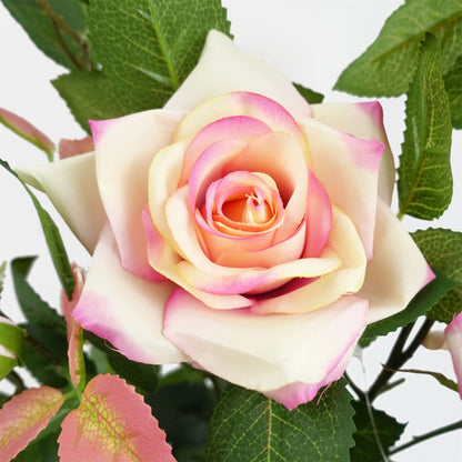 Potted Artificial Pink Rose