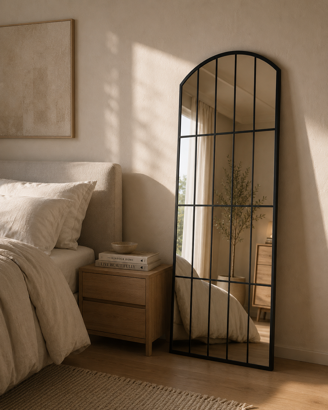 Luxe Cast Iron Frame Wall Mirror