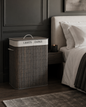 Bamboo Luxe 100L Lidded Laundry Hamper - Dark Bamboo