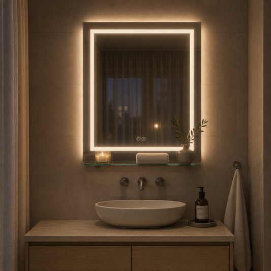 Dimmable Defog LED Vanity Mirror