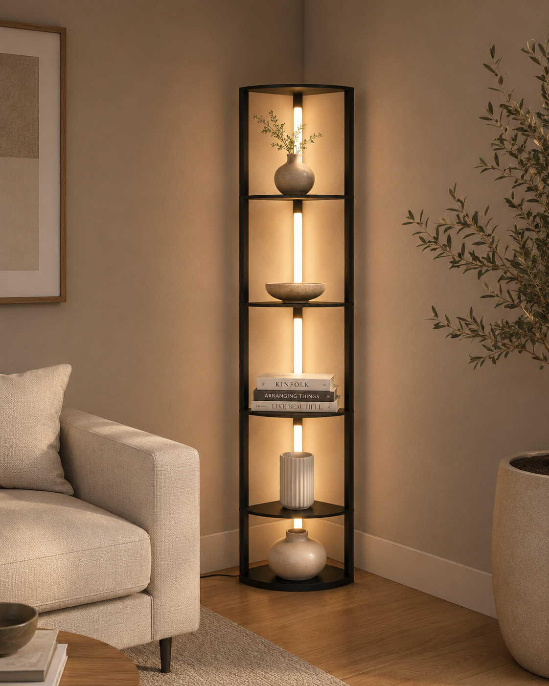 Modern Dimmable Corner LED Lamp