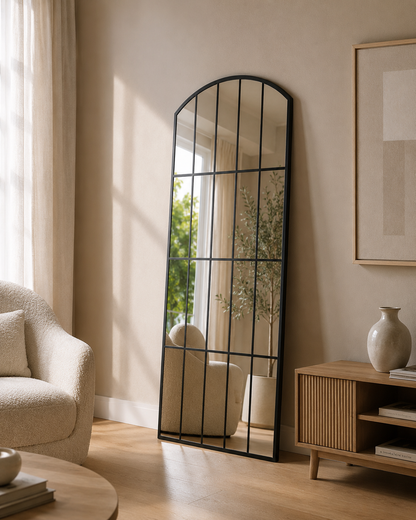 Luxe Cast Iron Frame Wall Mirror