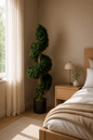 Potted Artificial Spiral Buxus Tree