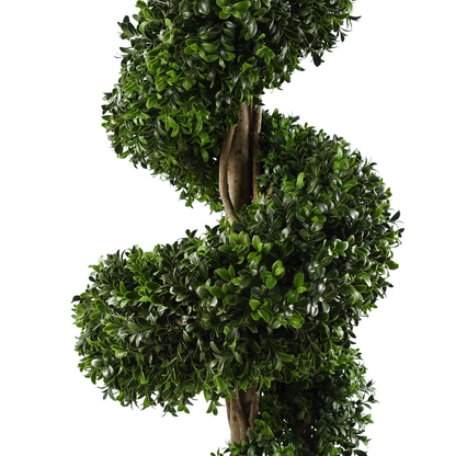 Potted Artificial Spiral Buxus Tree