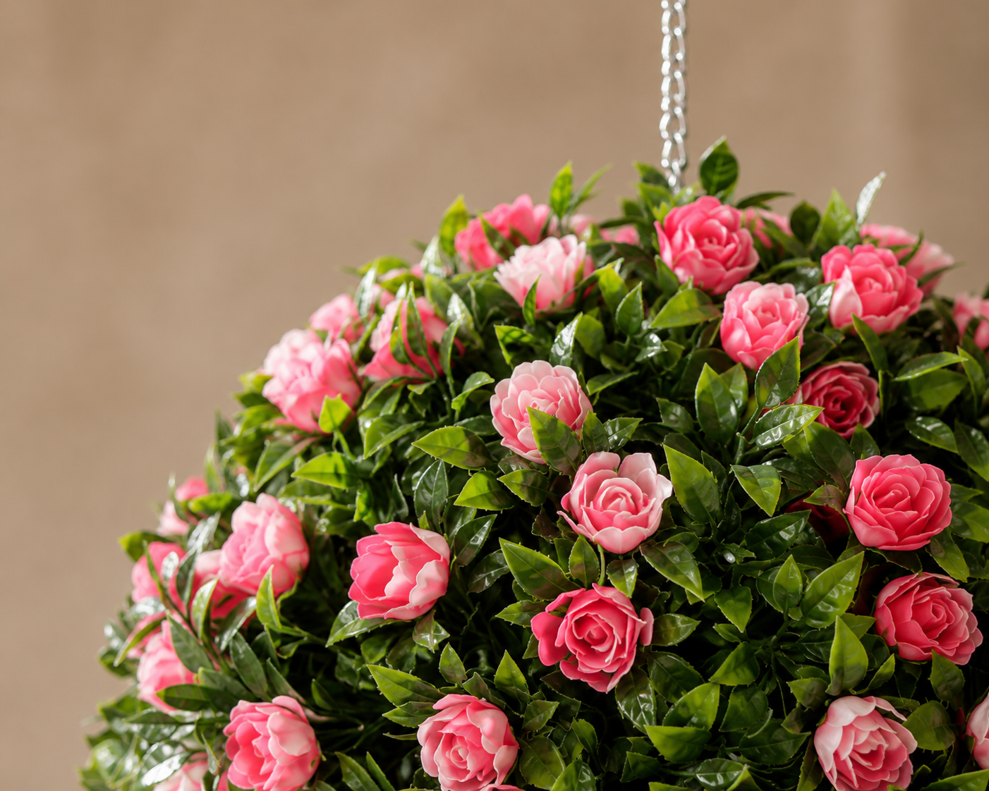 Artificial Topiary Rose Balls - Set of 2