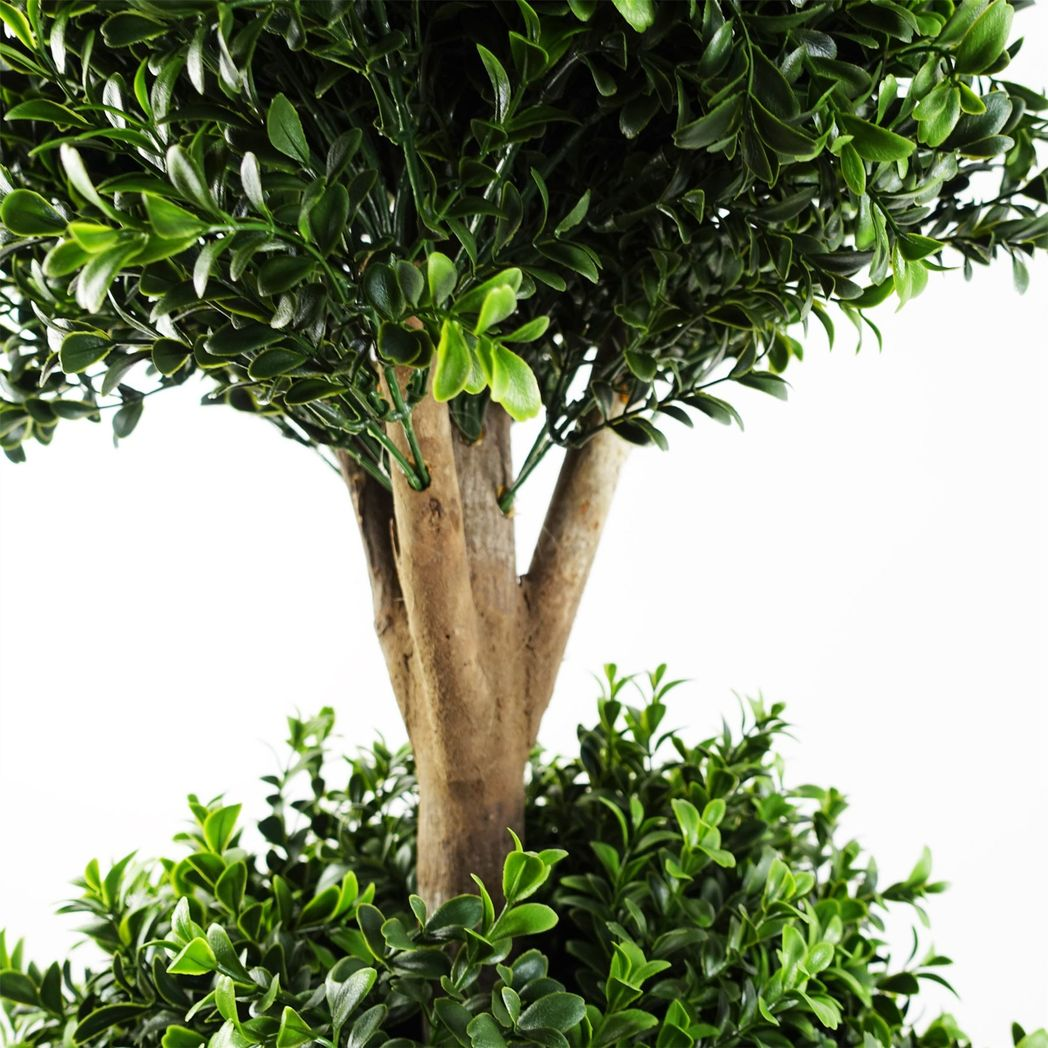 Potted Artificial Triple Ball Topiary