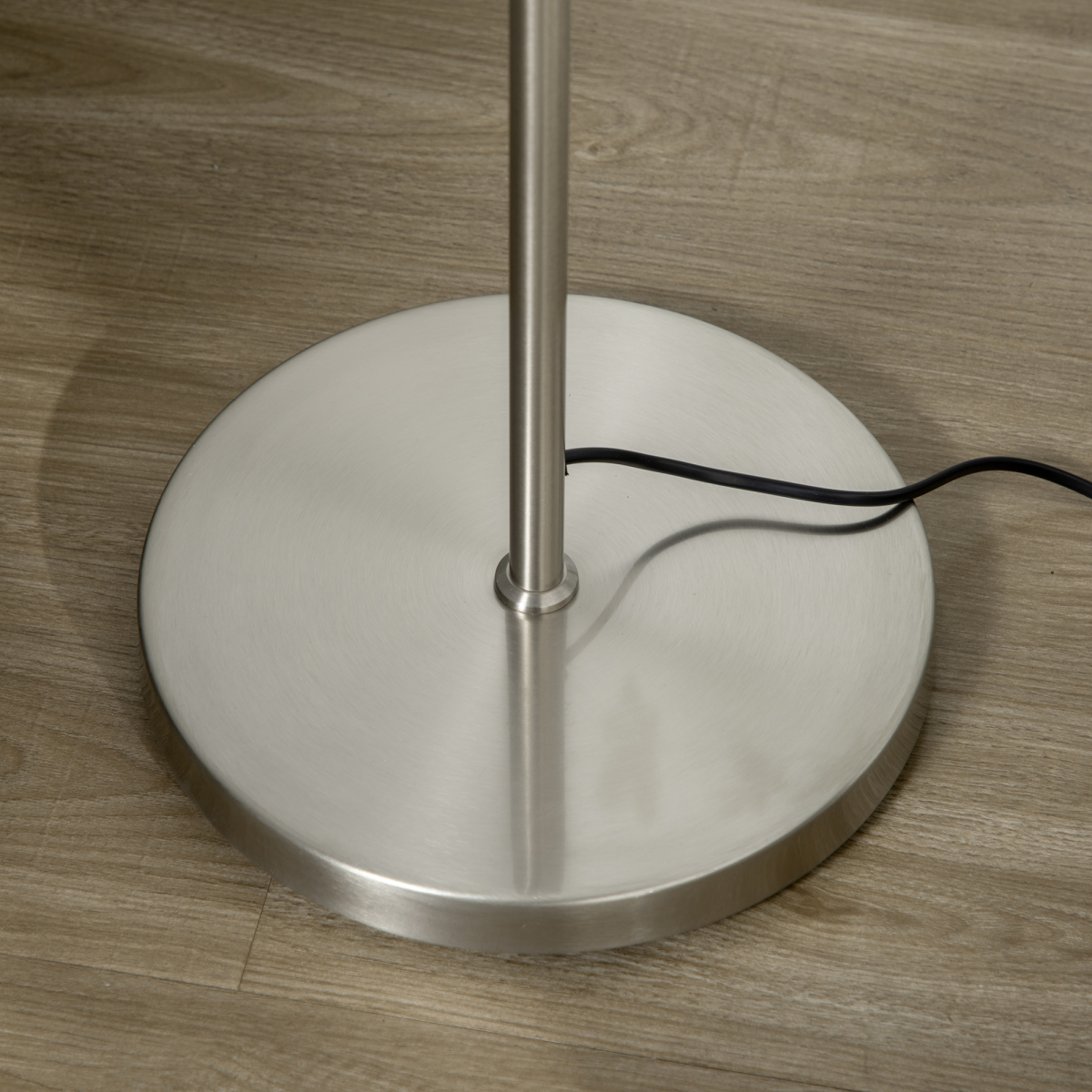 3‑Light Modern Standing Lamp - Silver